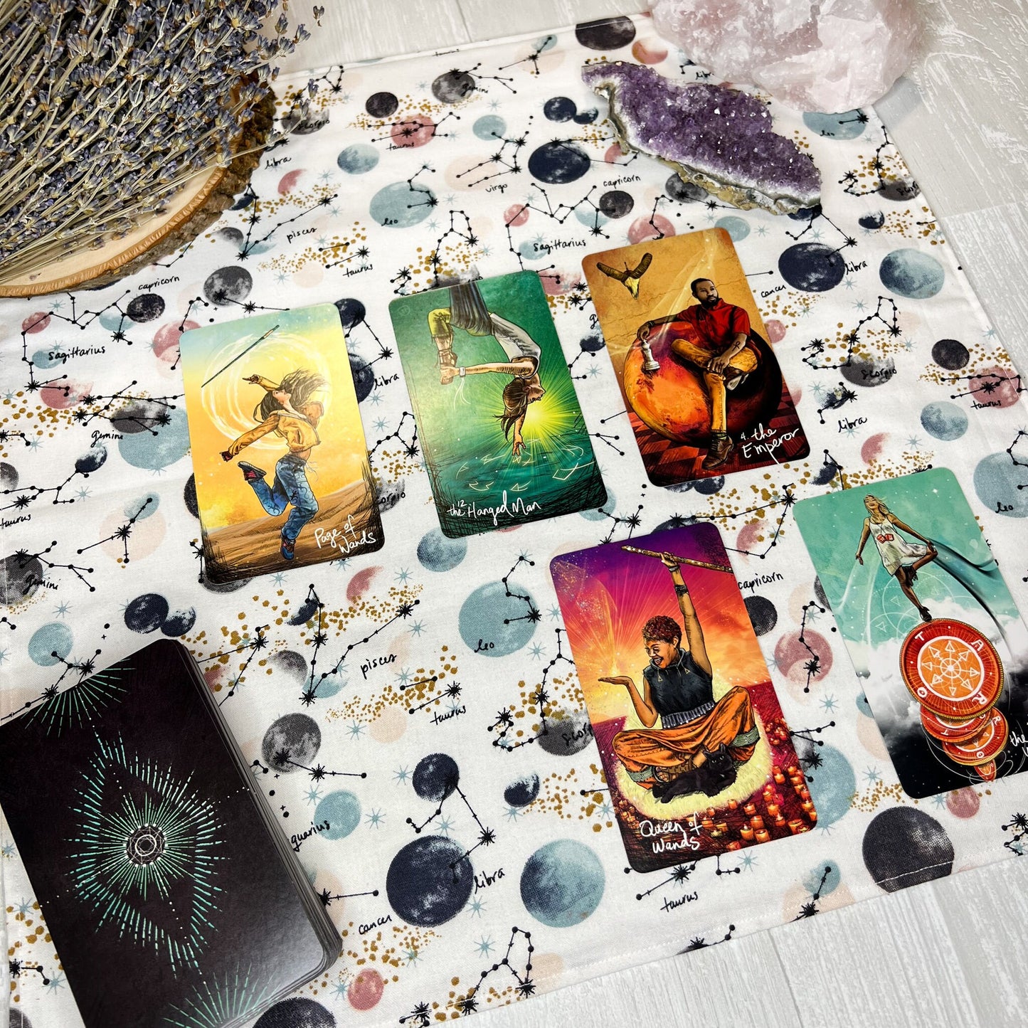 Zodiac Constellation Tarot Cloth