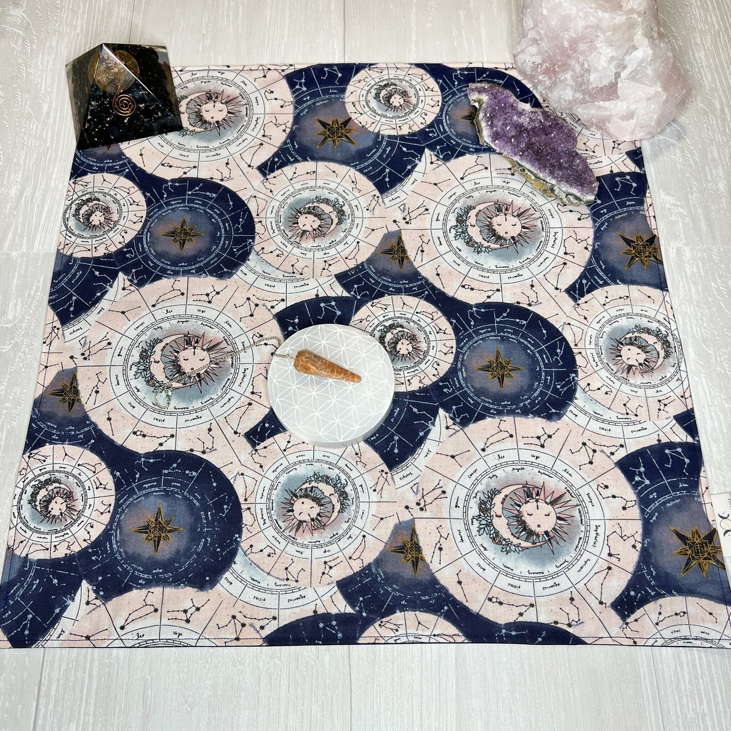 Zodiac Wheel Tarot Reading Cloth