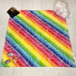 Striped Rainbow Altar Cloth, Tarot Cloth, Tarot Reading Supplies and Accessories, Rune & Charm Casting Cloth, Pagan Witch Tarot Reader Gift